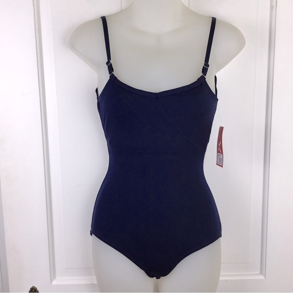 Capezio Navy Camisole Leotard XS S NWT